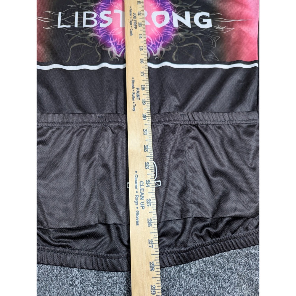 Giordana Womens Libstrong Cycling Jersey Black Pink Ribbon Joshua 1:9 XL - Picture 9 of 9